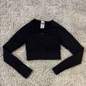 Gymshark Black Athletic Top size S
